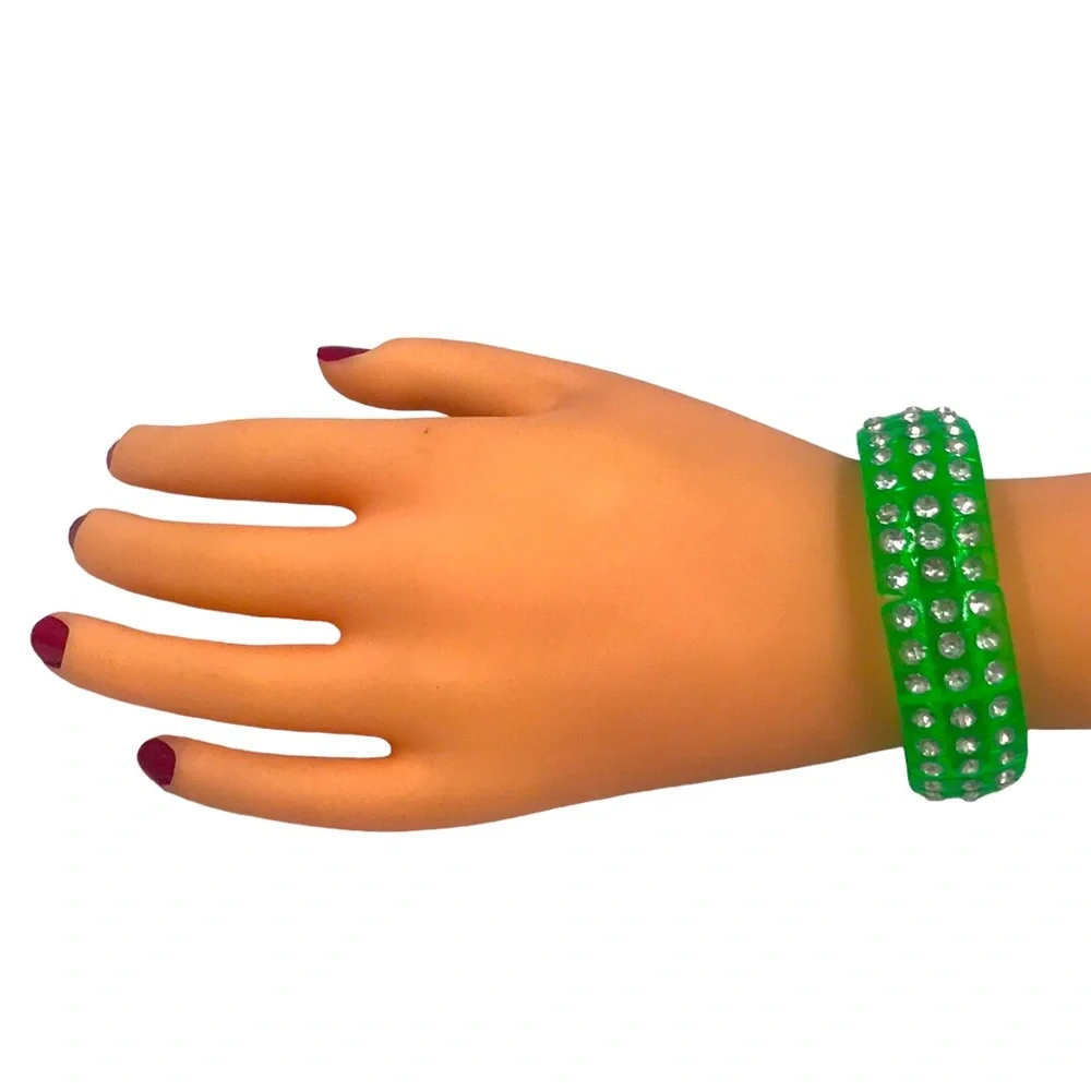 Various Colors Plastic Gem Various Colors Plastic Gem Stone Stretchy Bracelets
